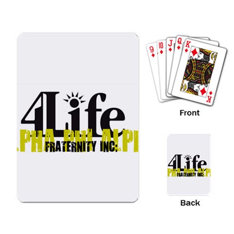 ALPHA 4 life Playing Cards Single Design from ArtsNow.com Back