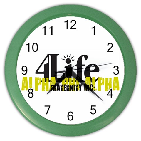 ALPHA 4 life Color Wall Clock from ArtsNow.com Front