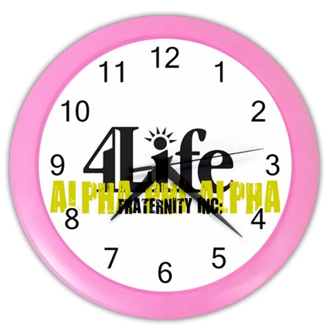 ALPHA 4 life Color Wall Clock from ArtsNow.com Front