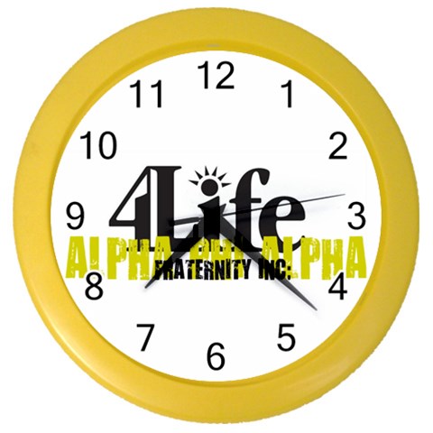 ALPHA 4 life Color Wall Clock from ArtsNow.com Front