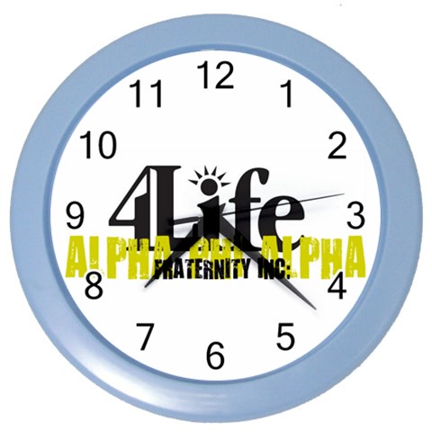 ALPHA 4 life Color Wall Clock from ArtsNow.com Front