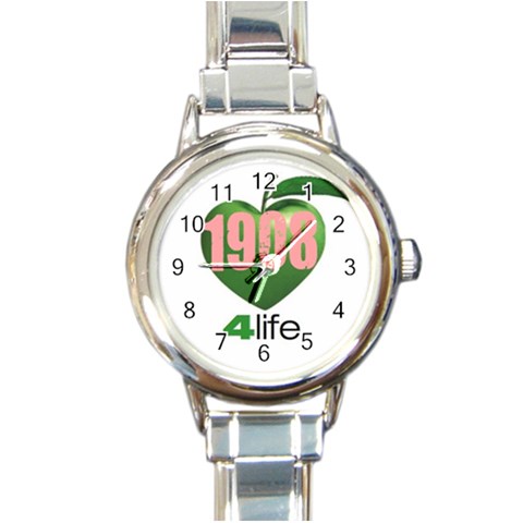 AKA 1908 4 life3 Round Italian Charm Watch from ArtsNow.com Front