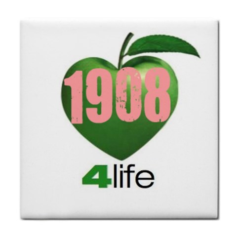 AKA 1908 4 life3 Tile Coaster from ArtsNow.com Front