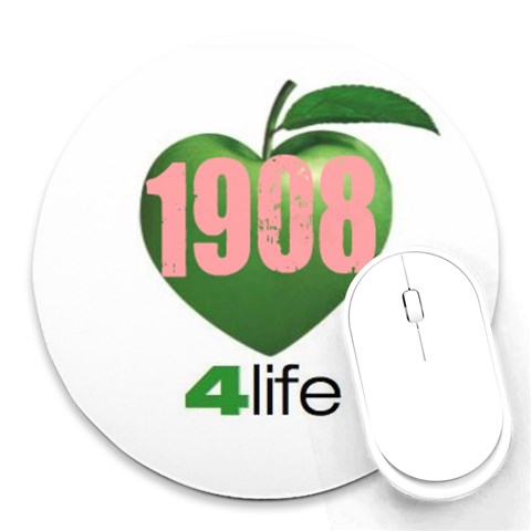 AKA 1908 4 life3 Round Mousepad from ArtsNow.com Front