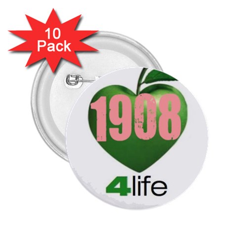 AKA 1908 4 life3 2.25  Button (10 pack) from ArtsNow.com Front