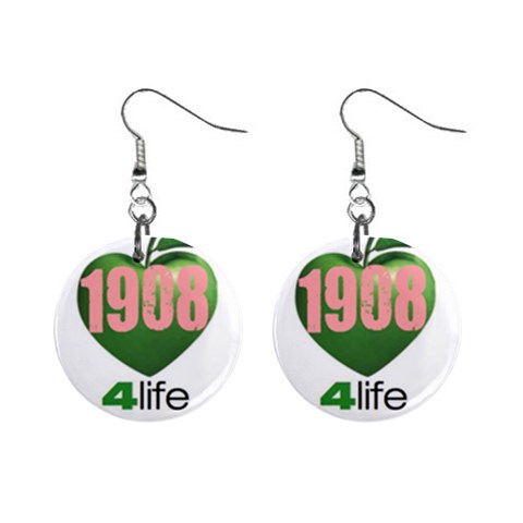 AKA 1908 4 life3 1  Button Earrings from ArtsNow.com Front