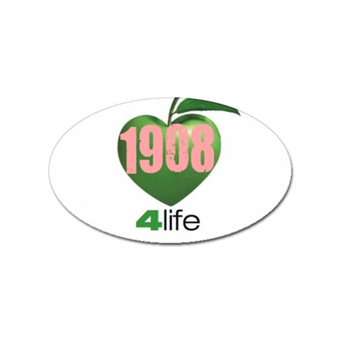 AKA 1908 4 life3 Sticker Oval (10 pack) from ArtsNow.com Front