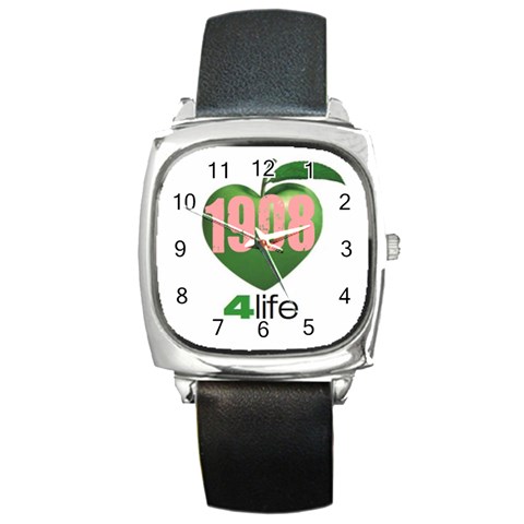 AKA 1908 4 life3 Square Metal Watch from ArtsNow.com Front