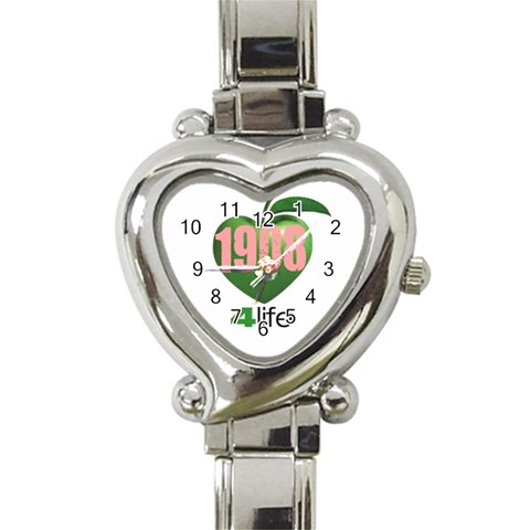 AKA 1908 4 life3 Heart Italian Charm Watch from ArtsNow.com Front