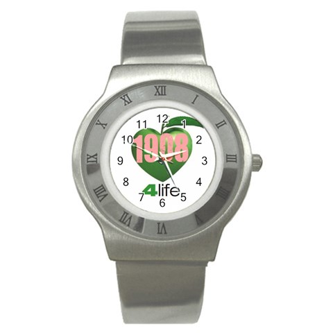 AKA 1908 4 life3 Stainless Steel Watch from ArtsNow.com Front