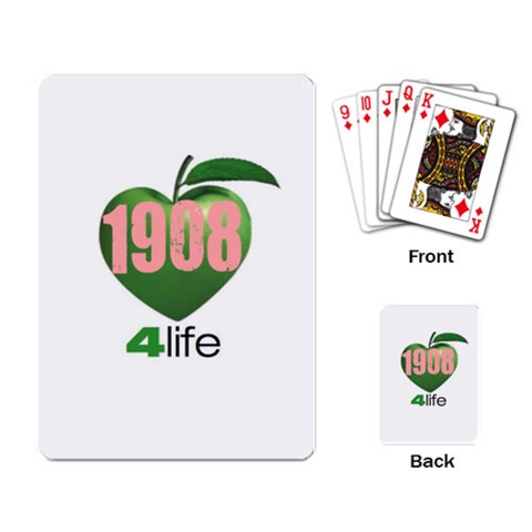 AKA 1908 4 life3 Playing Cards Single Design from ArtsNow.com Back