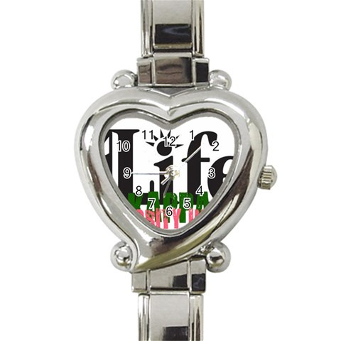 AKA 4 life Heart Italian Charm Watch from ArtsNow.com Front