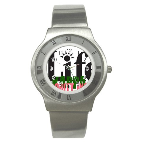 AKA 4 life Stainless Steel Watch from ArtsNow.com Front