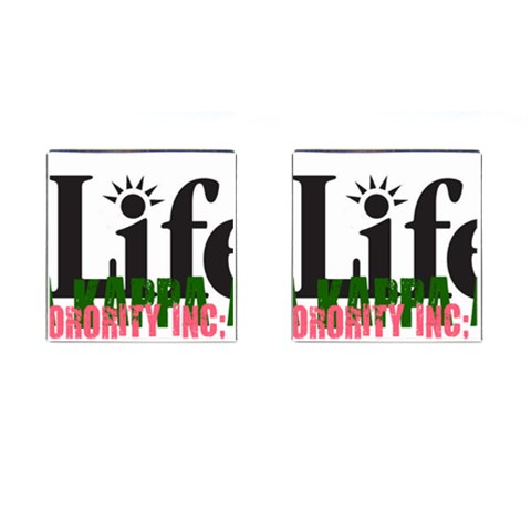 AKA 4 life Cufflinks (Square) from ArtsNow.com Front(Pair)