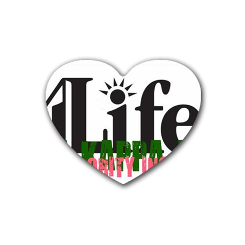 AKA 4 life Rubber Coaster (Heart) from ArtsNow.com Front