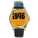 alpha -photo-2 Round Gold Metal Watch