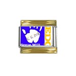 kappa kappa phi -photo-1 Gold Trim Italian Charm (9mm)