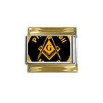 MASON -photo-9 Gold Trim Italian Charm (9mm)