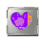 omega -photo-4 Mega Link Heart Italian Charm (18mm)