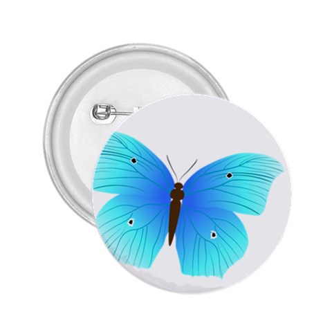 Blue Butterfly 2.25  Button from ArtsNow.com Front