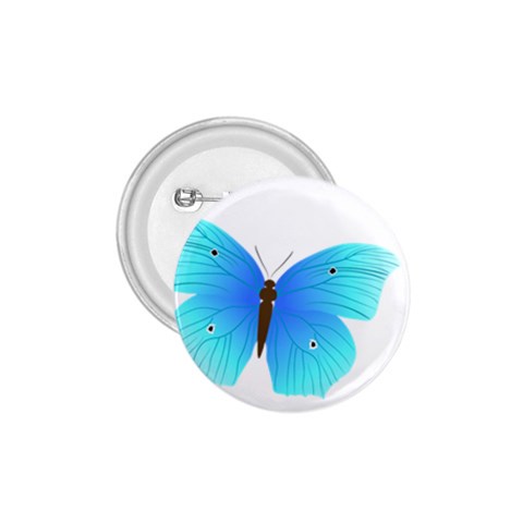 Blue Butterfly 1.75  Button from ArtsNow.com Front