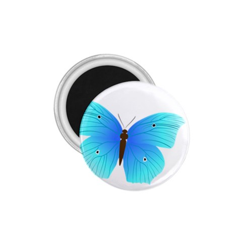 Blue Butterfly 1.75  Magnet from ArtsNow.com Front