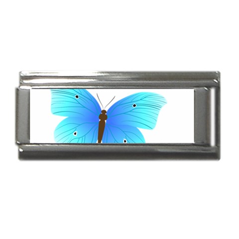 Blue Butterfly Superlink Italian Charm (9mm) from ArtsNow.com Front