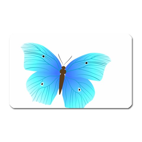 Blue Butterfly Magnet (Rectangular) from ArtsNow.com Front