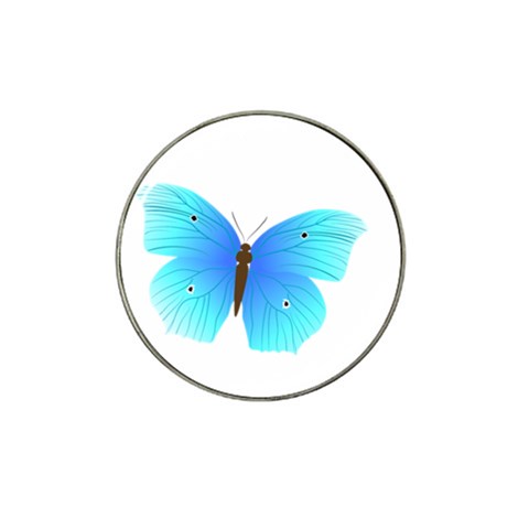 Blue Butterfly Hat Clip Ball Marker from ArtsNow.com Front
