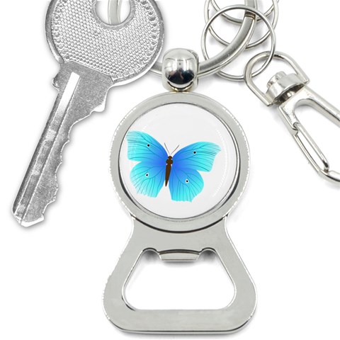 Blue Butterfly Bottle Opener Key Chain from ArtsNow.com Front