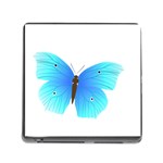 Blue Butterfly Memory Card Reader with Storage (Square)