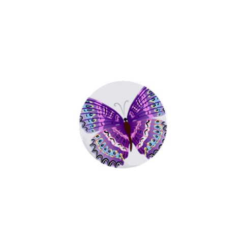 Purple Butterfly 1  Mini Button from ArtsNow.com Front