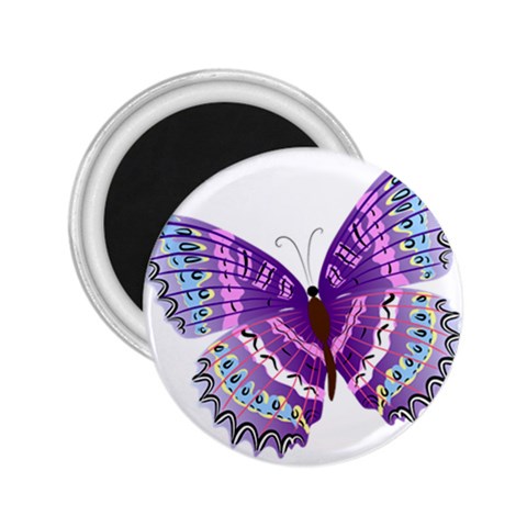 Purple Butterfly 2.25  Magnet from ArtsNow.com Front