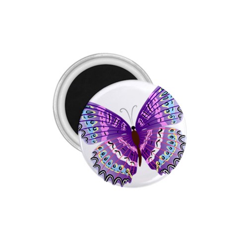Purple Butterfly 1.75  Magnet from ArtsNow.com Front