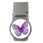 Purple Butterfly Money Clip (Round)