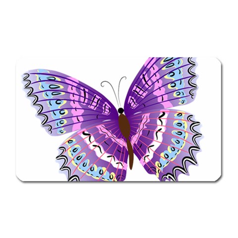 Purple Butterfly Magnet (Rectangular) from ArtsNow.com Front