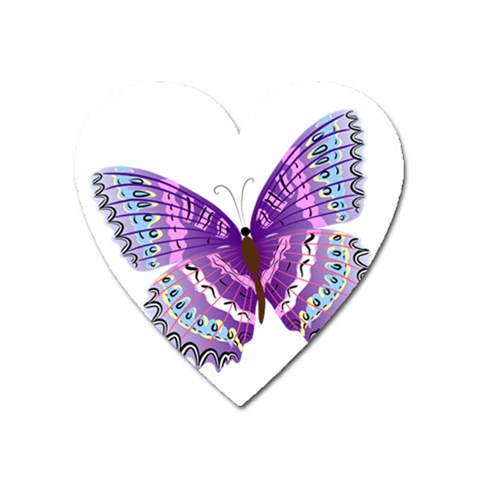 Purple Butterfly Magnet (Heart) from ArtsNow.com Front