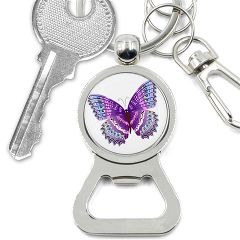 Purple Butterfly Bottle Opener Key Chain from ArtsNow.com Front