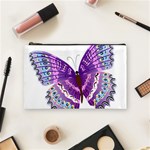 Purple Butterfly Cosmetic Bag (Medium)