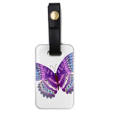 Purple Butterfly Luggage Tag (one side) from ArtsNow.com Front