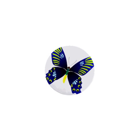 Blue Yellow Butterfly 1  Mini Button from ArtsNow.com Front