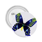 Blue Yellow Butterfly 2.25  Button