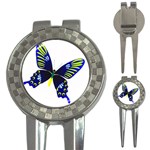 Blue Yellow Butterfly 3-in-1 Golf Divot