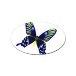 Blue Yellow Butterfly Sticker (Oval)