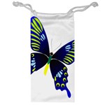 Blue Yellow Butterfly Jewelry Bag