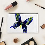 Blue Yellow Butterfly Cosmetic Bag (Medium)