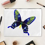 Blue Yellow Butterfly Cosmetic Bag (XL)