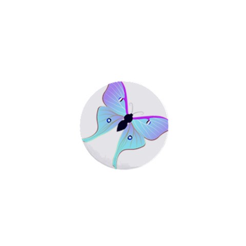 Blue and Purple Butterfly 1  Mini Magnet from ArtsNow.com Front