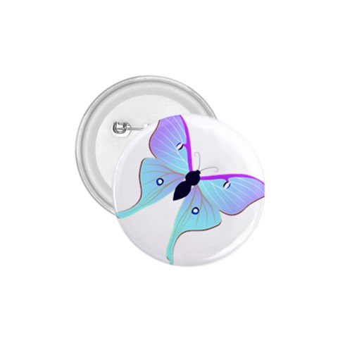 Blue and Purple Butterfly 1.75  Button from ArtsNow.com Front