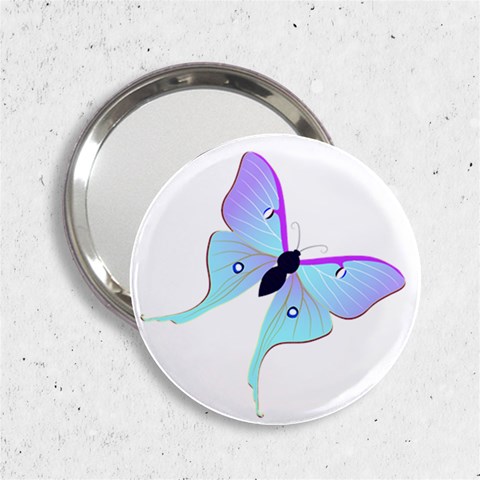 Blue and Purple Butterfly 2.25  Handbag Mirror from ArtsNow.com Front